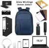 ROYALZ Laptop Rucksack 15,6 Zoll Blau Laptopfach Daypack Produktbild-Vorschau 5
