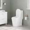 A clean and modern bathroom scene featuring a white toilet and vanity. Produktbild-Vorschau