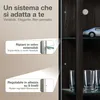 K-Möbel Vetrina verticale in vetro nero (176x37x33 cm) con Anteprima dell’immagine prodotto 4
