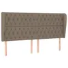 Kopfteil mit Ohren Taupe 203x23x118/128 cm Stoff Produktbild-Vorschau 1