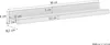 A diagram showing the dimensions of a shelf. Produktbild-Vorschau