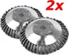 2er Set 150 mm Stahldraht Bürste für Freischneider, Produktbild-Vorschau 1