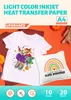 20 pièces A4 Inkjet Heat Transfer Paper pour T-shirts, sacs Voir les images du produit 1