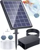 A solar-powered pond aerator kit is displayed against a white background, showing the solar panel, air pump, tubing, and air stones. Produktbild-Vorschau