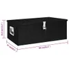 vidaXL Contenitore nero 90x47x33,5 cm alluminio Anteprima dell’immagine prodotto 10