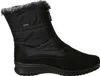 A black winter boot with a zipper and fur trim. Náhľad obrázku produktu