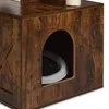 Relaxdays Škrabadlo s toaletou pre mačky, rozmery 128 x 95 Náhľad obrázku produktu 5