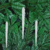 Three clear acrylic icicles are hanging on a green Christmas tree. Podgląd zdjęcia produktu