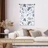 MuchoWow® Wandteppich Wandbehang Blumen - Vogel - Blau Produktbild-Vorschau 2