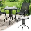 Kulatý zahradní stolek Bergamo 60 cm, černý kovový rám a Náhled obrázku produktu 7