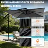 Arvioo Alu Ampelschirm Sonnenschirm + Abdeckung 250 cm, Produktbild-Vorschau 4