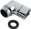 A chrome-plated elbow adapter and a black rubber washer are shown on a white background. Náhľad obrázku produktu