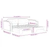 vidaXL Łóżko dzienne rozkładane czarne 90x190 cm tkanina Podgląd zdjęcia produktu 8