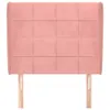 Kopfteil mit Ohren Rosa 103x23x118/128 cm Samt Produktbild-Vorschau 3