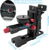 A black laser bracket with red adjustment knobs and measurement indicators. Produktbild-Vorschau