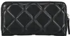 A black quilted wallet is shown against a white background. Produktbild-Vorschau