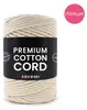 KOKONKI Premium Baumwollkordel 3 mm, 100 m, Warmbeige 301 – Produktbild-Vorschau 2