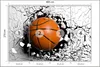 Muralo netkaná tapeta BASKETBALL prasknutá nástenná Náhľad obrázku produktu 2