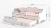 Mädchenbett 80x160 mit Ausziehbett & zwei Matratzen Produktbild-Vorschau 6