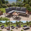 HOMAVO Gartenlounge-Set Für 3-4 Personen,L-Förmiger Produktbild-Vorschau 3