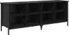 vidaXL Botník s policí černý dub 131 x 35 x 50 cm Náhled obrázku produktu 1