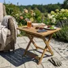 Akazienholz Gartenklapptisch Beistelltisch 46 cm Produktbild-Vorschau 10