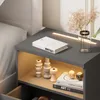 CASARIA® Nachttisch Touch mit LED Beleuchtung 40x28x55cm Produktbild-Vorschau 2