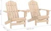 vidaXL Adirondack-Gartenstühle mit Tisch Massivholz Tanne Produktbild-Vorschau 5