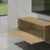 doporro Mobile Porta TV Sospeso 100 cm con Anta Marrone Anteprima dell’immagine prodotto 2