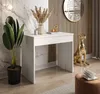 A white console table with decorative items in a modern living room setting. Náhled obrázku produktu