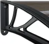 vidaXL Tettoia per porta nera 400x100 cm in policarbonato Anteprima dell’immagine prodotto 6