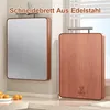 2-in-1 Schneidebrett aus Holz & Edelstahl – Doppelseitig, Produktbild-Vorschau 4