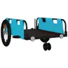 vidaXL Rimorchio per bicicletta blu Tessuto Oxford e ferro Anteprima dell’immagine prodotto 4