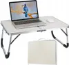 A foldable laptop table is shown in use with a laptop and mouse, and also folded for storage. Anteprima dell’immagine prodotto