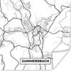 MuchoWow® Poster Karte - Gummersbach - Stadtplan 100x100 cm Produktbild-Vorschau 1