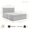 AX LIVING Boxspringbett Bursa 140x200 Beige ohne Topper Produktbild-Vorschau 7