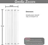 Diagram showing curtain dimensions and notes. Produktbild-Vorschau