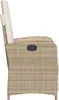 vidaXL Gartensessel mit Fußteil 2 Stk. Verstellbar Beige Produktbild-Vorschau 6