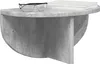 A gray concrete shelf with a pair of glasses and books on top, set against a white background. Produktbild-Vorschau