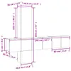 vidaXL 5-tlg. Wohnwand Sonoma-Eiche Holzwerkstoff Produktbild-Vorschau 8