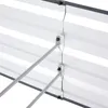 Close-up of the corrugated metal side of a raised garden bed, showing the joining mechanism and support brackets. Produktbild-Vorschau