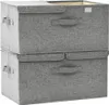 vidaXL Úložné boxy 2 ks Látkové 50x30x25 cm šedé Náhled obrázku produktu 4