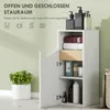 Badezimmerschrank klein, Badschrank schmal, stehend, mit Produktbild-Vorschau 6