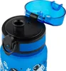 Close-up of the top of a blue water bottle with the lid open. Náhľad obrázku produktu