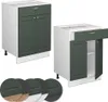 Küchenunterschrank Vicco Fame-Line Grün-Gold Landhaus 60 cm Produktbild-Vorschau 6