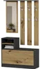 Garderobe - Anthrazit / Eiche Artisan - 90 x 30 x 160 cm - Produktbild-Vorschau 1