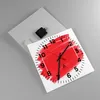 Wanduhr - Quadrat - Glasuhr - Rot Farben Stück - 30x30cm - Produktbild-Vorschau 2