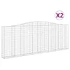 Gabionen mit Hochbogen 2 Stk. 400x30x140/160cm Verzinktes Produktbild-Vorschau 1