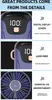 A collage of three close-up images of a blue and purple portable fan, highlighting its digital display, lanyard attachment, and essential oil aromatherapy feature. Náhled obrázku produktu