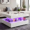 OYAJIA Couchtisch Hochglanz mit LED Beleuchtung & Produktbild-Vorschau 4